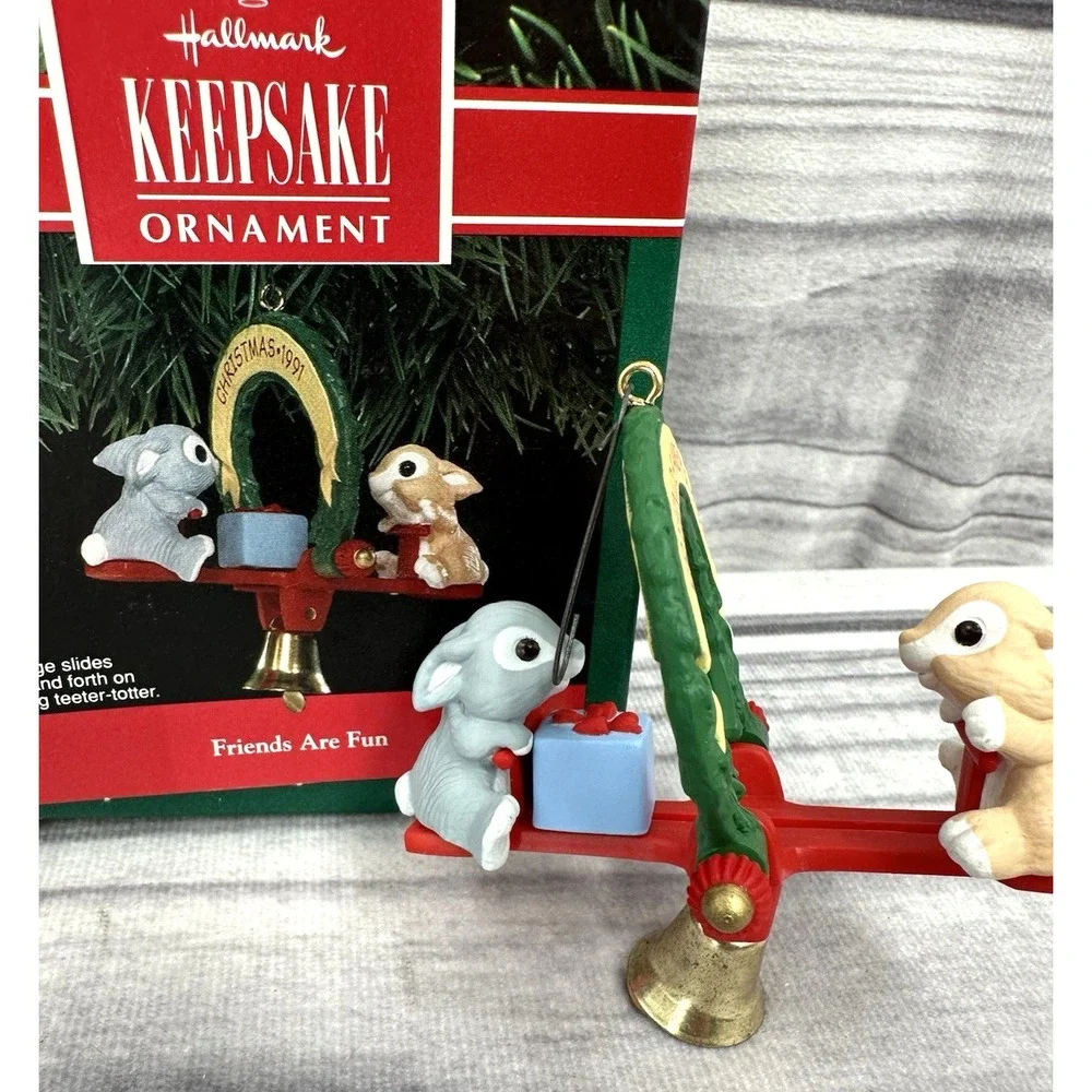 HALLMARK KEEPSAKE ORNAMENT TIME FOR A TREAT 96 FRIENDS ARE FUN 91 LOVE TO SEW 97